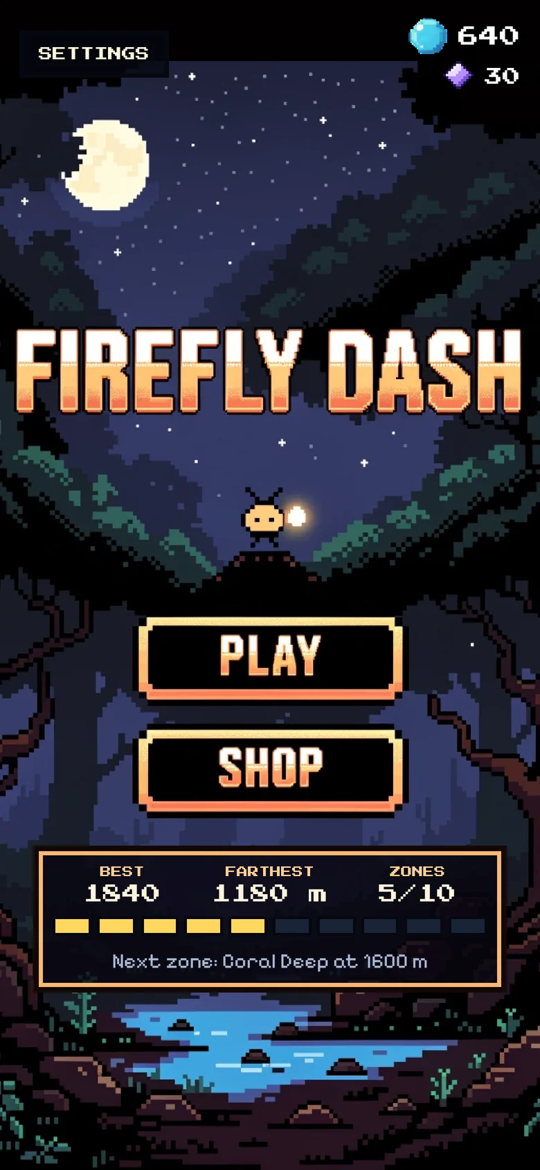 Firefly Dash screen
