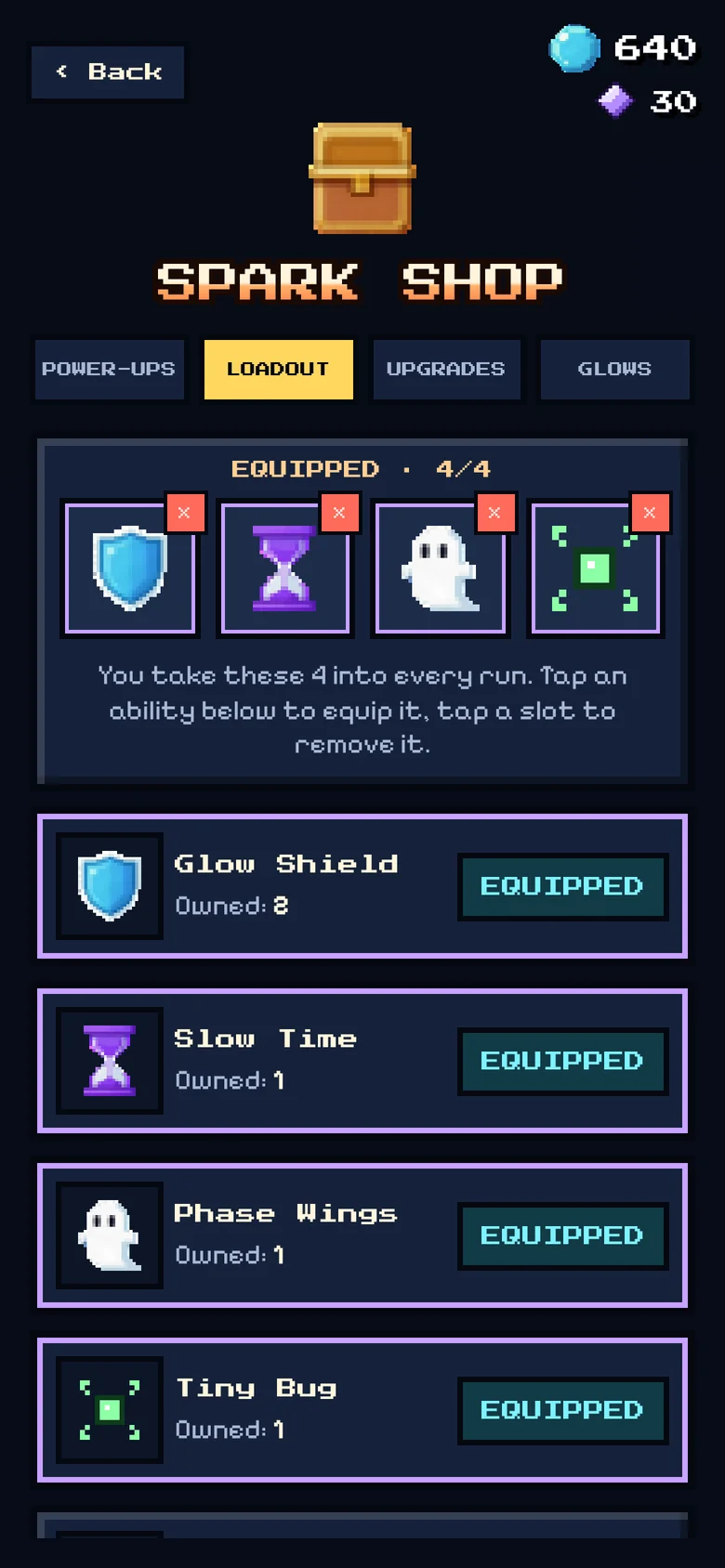Firefly Dash: Loadout
