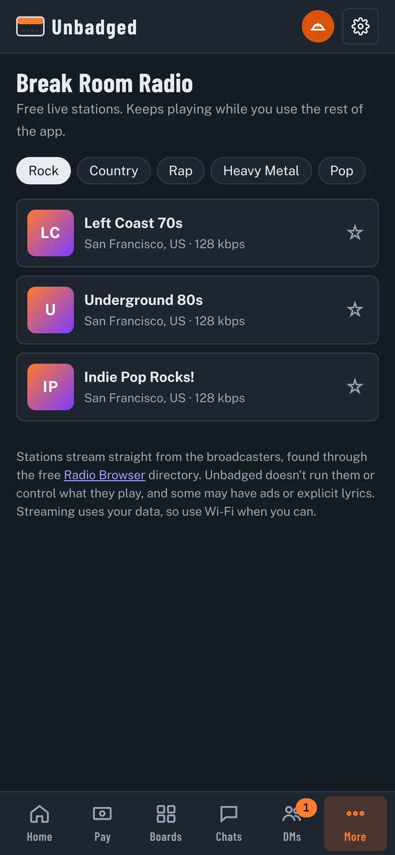 Unbadged: Break Room Radio
